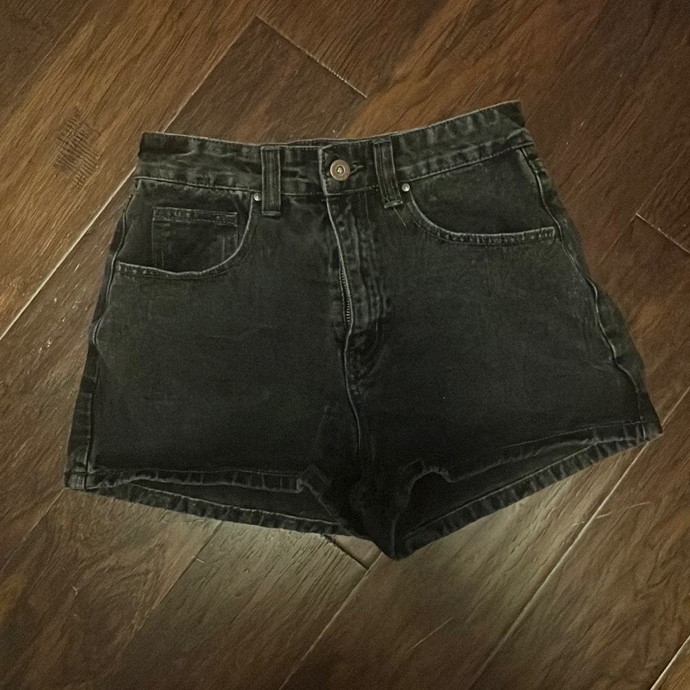 black cotton on denim shorts